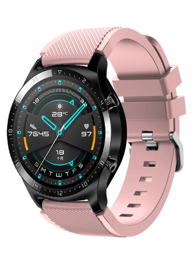 Replacement Silicone Band For Huawei Watch GT 2/Honor Magicwatch 2 46mm Light Pink - Image 1