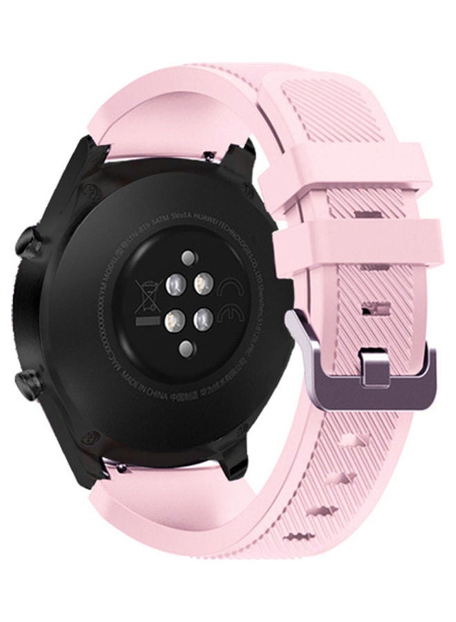 Replacement Silicone Band For Huawei Watch GT 2/Honor Magicwatch 2 46mm Light Pink - Image 2