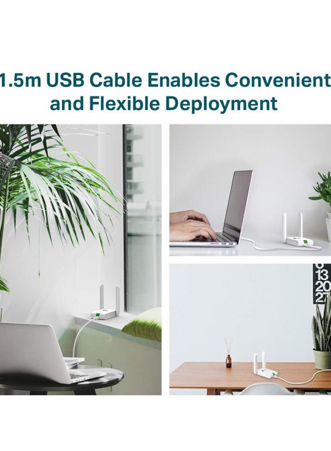 تي بي لينك - محول USB لاسلكي عالي الشدة أبيض - Image 1
