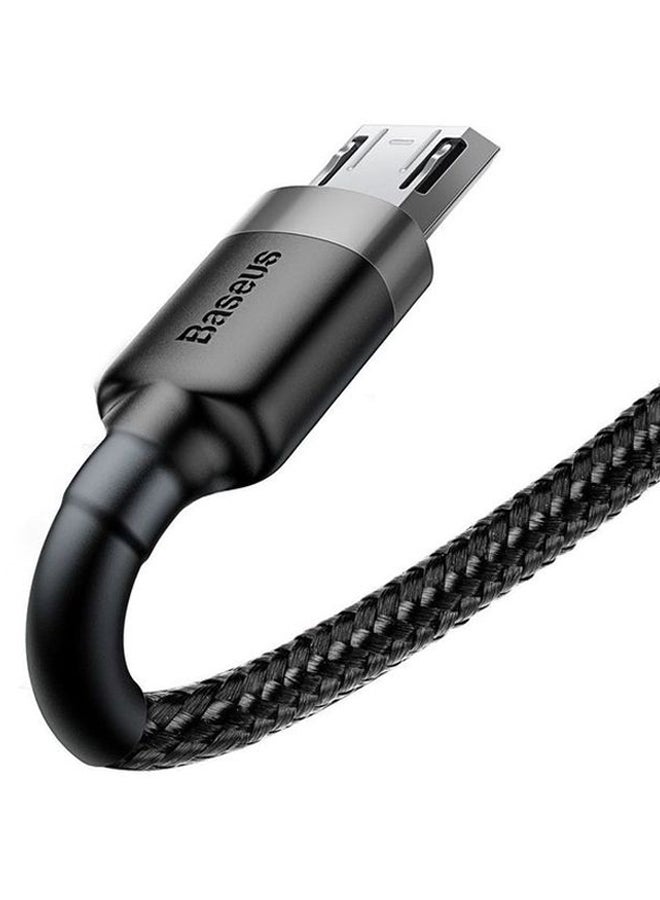 Baseus Cafule Micro USB Cable Nylon Braided Fast Quick Charger Cable USB to Micro USB 1.5A Android Charging Cord compatible for Galaxy S7 S6, Note, LG, Nexus, Nokia, PS4 2M Black/Silver - Image 4