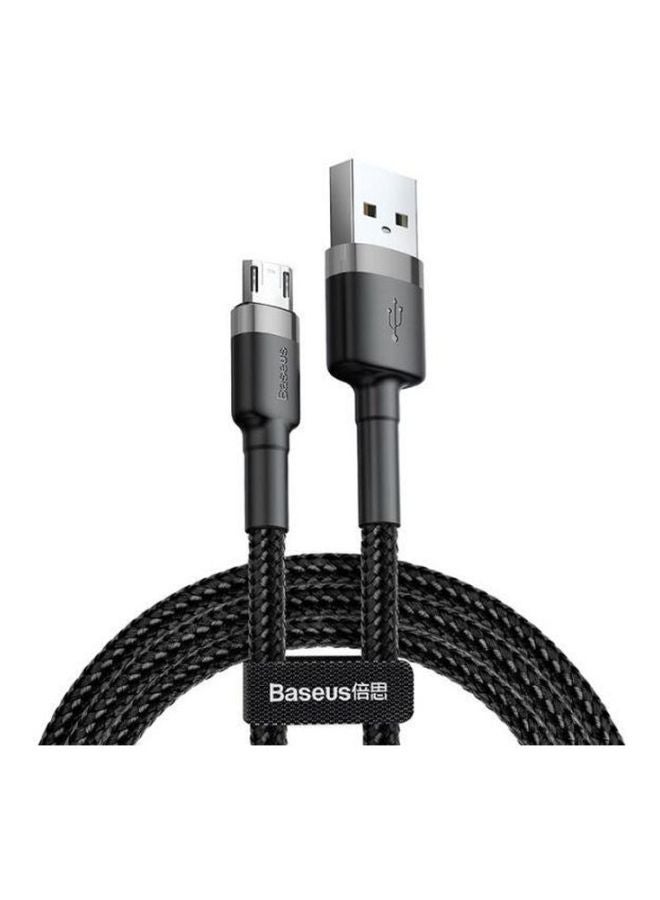 Baseus Cafule Micro USB Cable Nylon Braided Fast Quick Charger Cable USB to Micro USB 1.5A Android Charging Cord compatible for Galaxy S7 S6, Note, LG, Nexus, Nokia, PS4 2M Black/Silver - Image 5