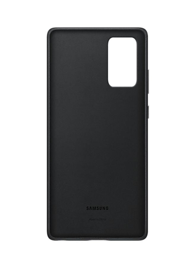Samsung Note 20 Leather Cover Black - Image 2