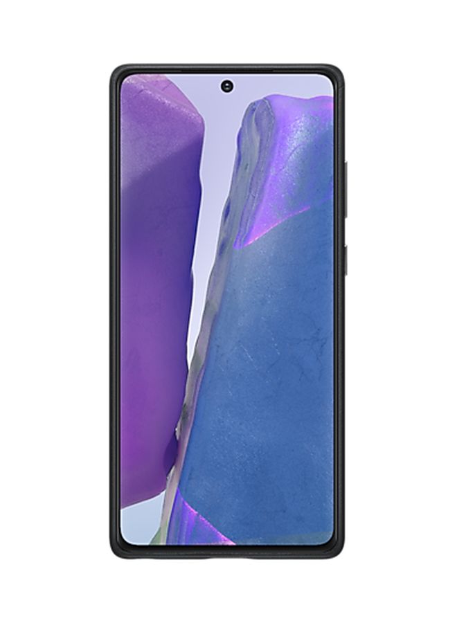 Samsung Note 20 Leather Cover Black - Image 3