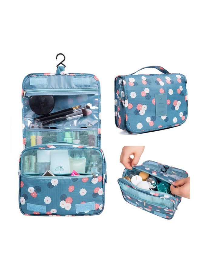 Portable Waterproof Cosmetic Organizer Bag Blue - Image 1