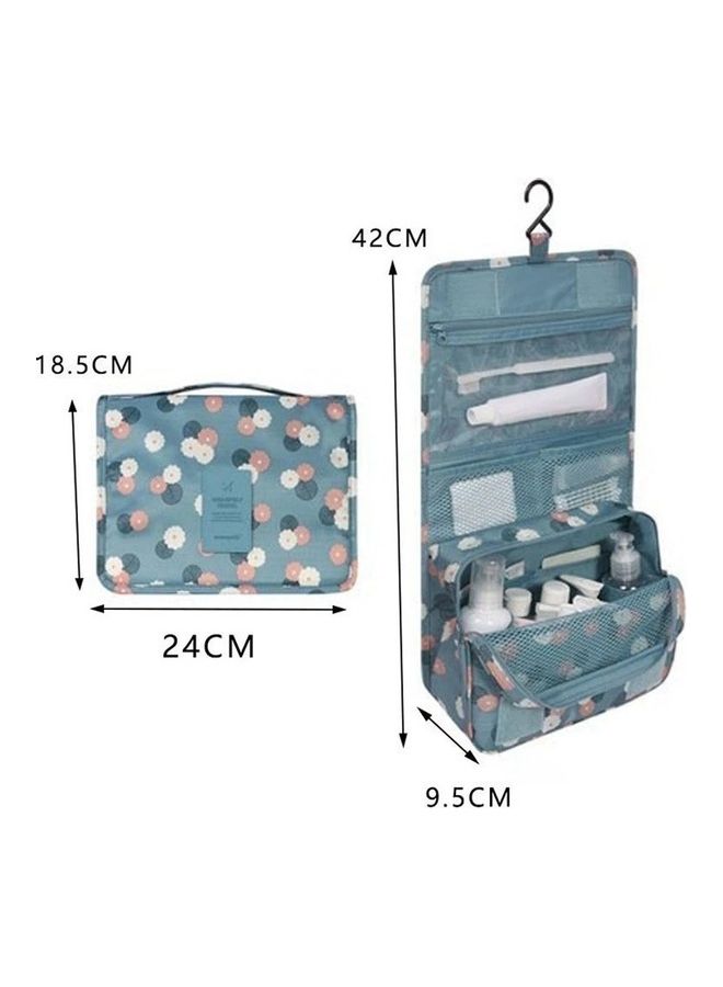 Portable Waterproof Cosmetic Organizer Bag Blue - Image 3