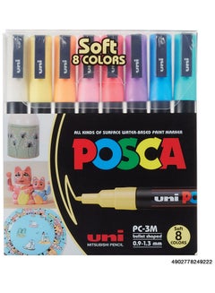 Uni Pack Of 8 Water Based Paint Marker Set Multicolour  - Image 1