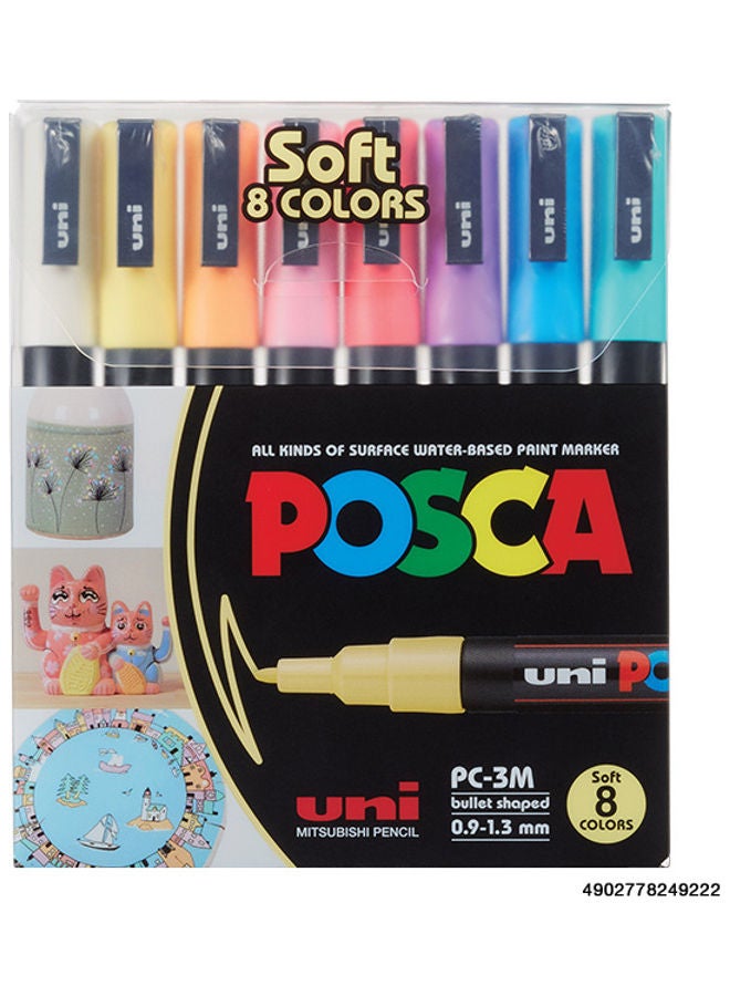 Uni - Pack Of 8 Water Based Paint Marker Set Multicolour - Image 1