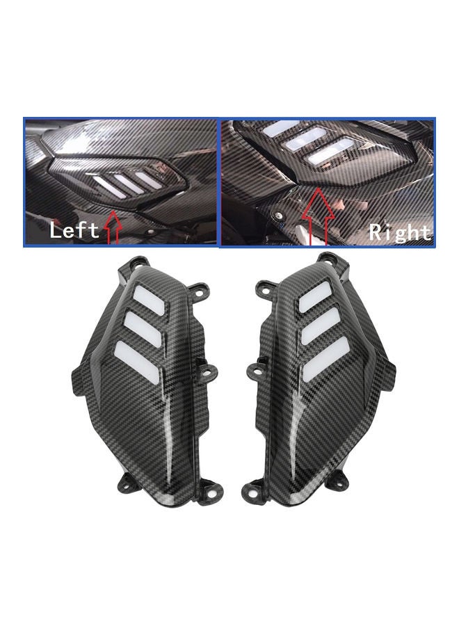 Generic 2-Piece Motorcycle Left And Right Carbon Fiber Tank Side Cover  - Image 2