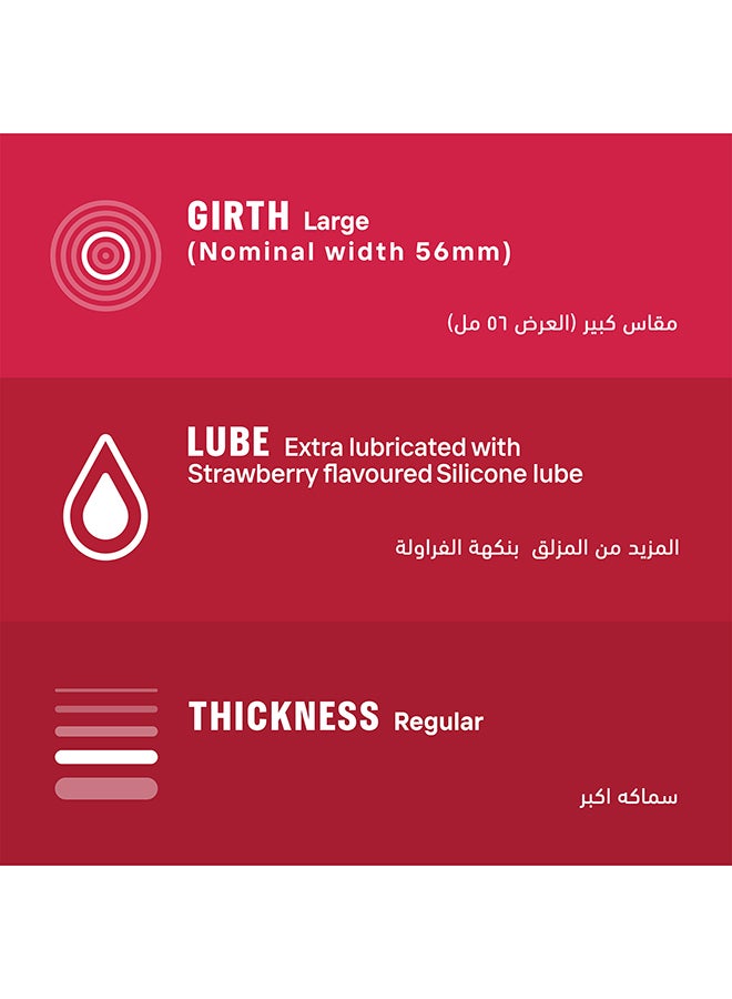 Durex - Sensual Strawberry Condoms For Men 12 Pieces - Image 1