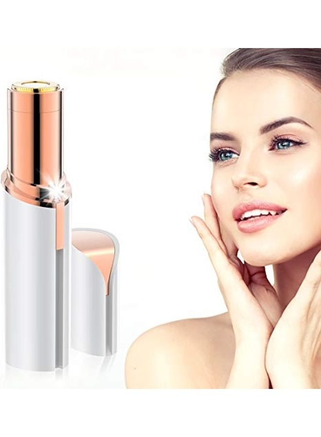 Portable Facial Hair Remover White/Gold - Image 1