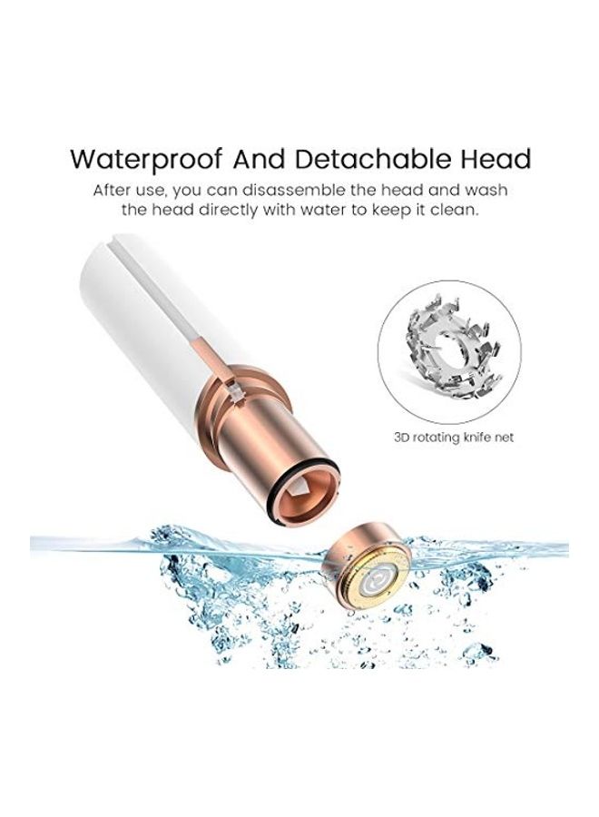 Portable Facial Hair Remover White/Gold - Image 2