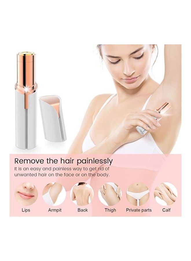 Portable Facial Hair Remover White/Gold - Image 3