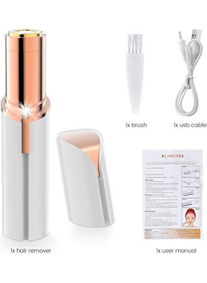 Portable Facial Hair Remover White/Gold - Image 5