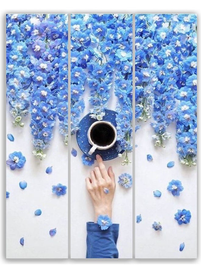 3-Piece Coffee Themed Wall Art Set Multicolour 20x80cm - Image 1