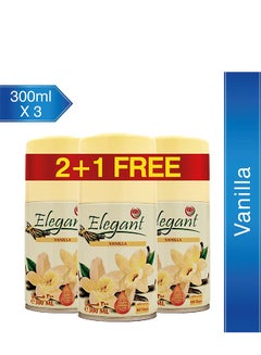 Elegant 3 Piece Vanilla Automatic Refill Spray Set White 300ml  - Image 2