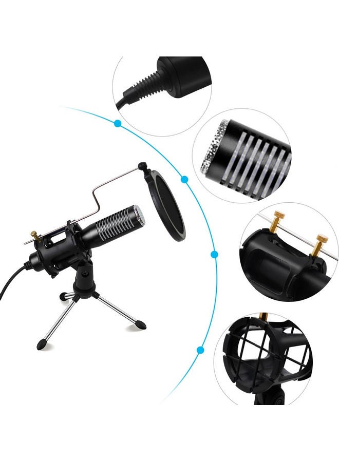USB Condenser Microphone Set Black - Image 4