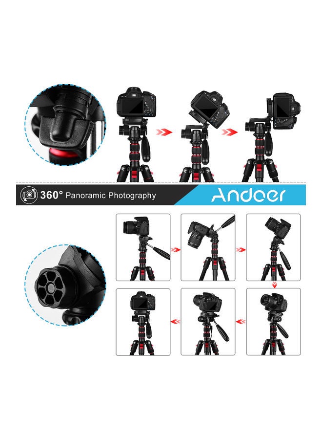 ANDOER Photography Tripod Monopod Stand Black  - Image 3