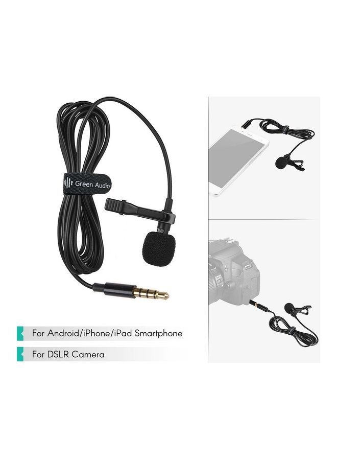 Lavalier Microphone With Foam Windshield And Extension Cable Black - Image 4