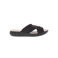 MODARE Cross Band with Metal Trim Comfort Sandal Black/Beige  - Image 1