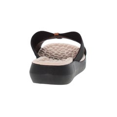 MODARE Cross Band with Metal Trim Comfort Sandal Black/Beige  - Image 4