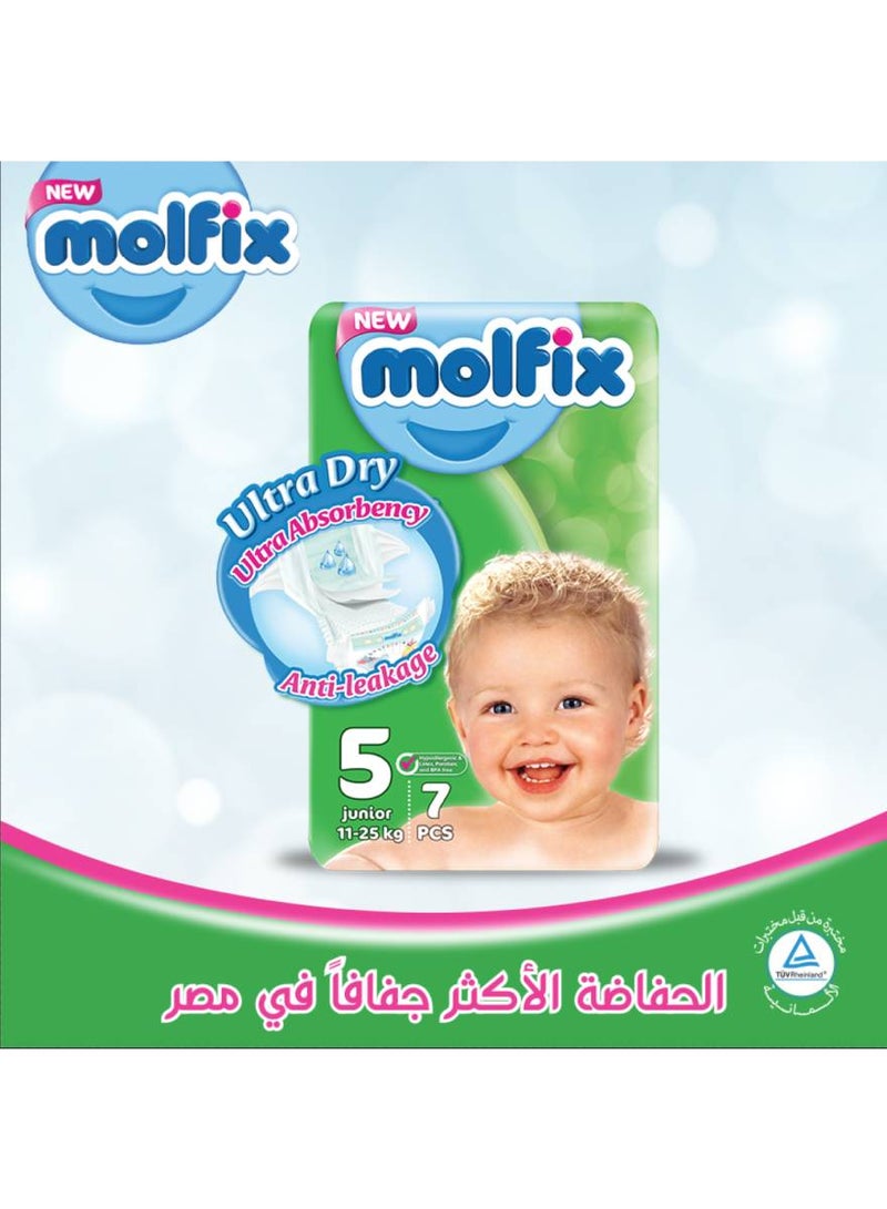 7 Piece -Comfort Fix Diapers Size 5 Junior 11-25 Kg Small Pack