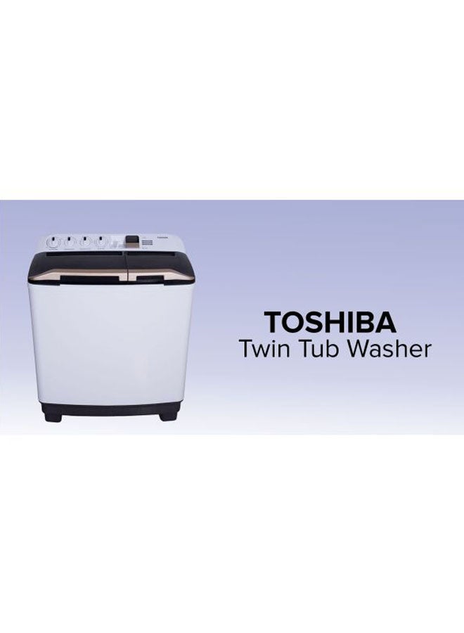 Toshiba Twin Tub Washer VH-H110WBB White/Black/Beige  - Image 4