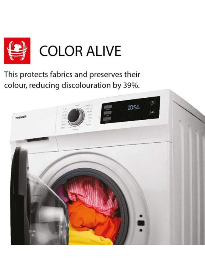 Toshiba - Real Inverter Digital Display Front Load Washer 7 Kg 255 W TW-BH80S2BB Silver/Black - Image 1