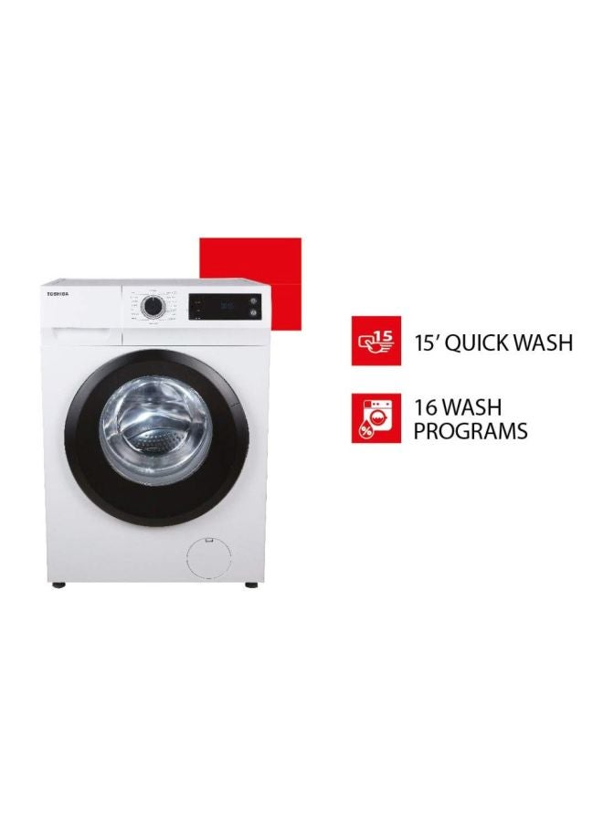 Toshiba - Real Inverter Digital Display Front Load Washer 7 Kg 255 W TW-BH80S2BB Silver/Black - Image 1