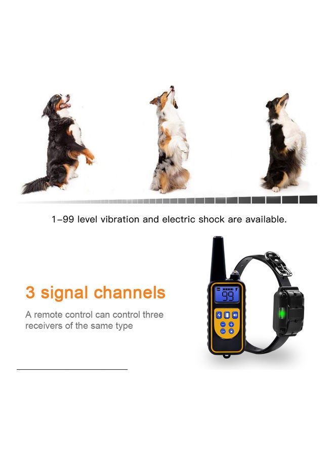 Rechargeable Bark Collar With RC Black 19x5.50x15cm - Image 2