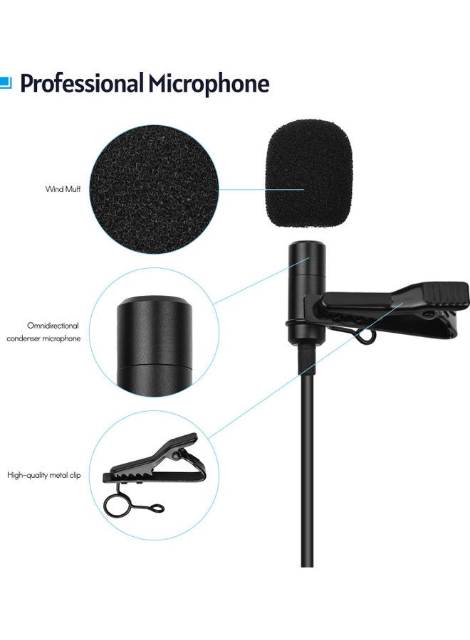 Type-C Lavalier Microphone Black - Image 5