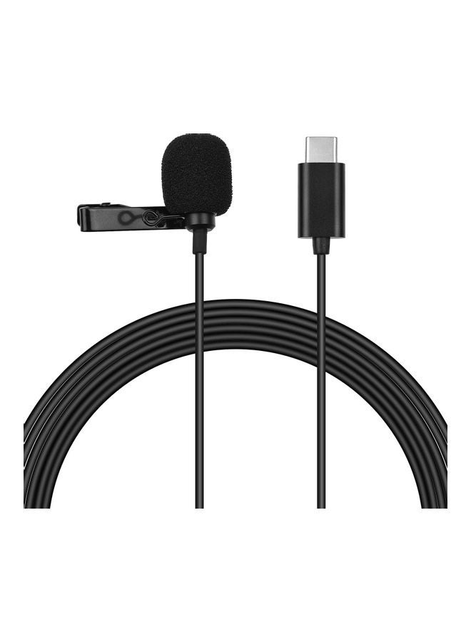 Type-C Lavalier Microphone Black - Image 1