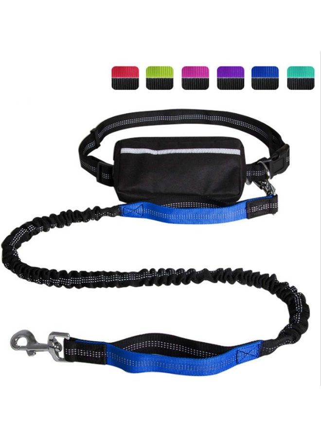 Generic 2-Piece Hands-Free Leash With Removable Zipper Pouch Black/Green 25x8x8cm  - Image 3