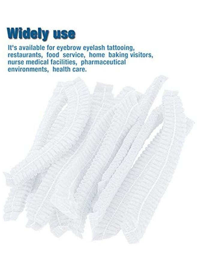 Generic 100-Piece Bouffant Caps White One Size - Image 3