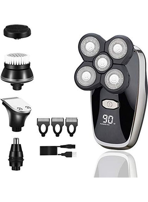 5-In-1 Rotary Electric Shaver Black 5x11cm