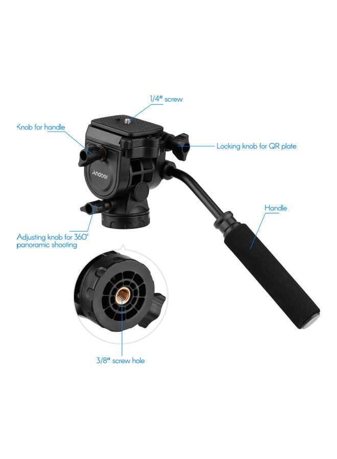 ANDOER Aluminum Alloy Tripod Stand Black  - Image 3