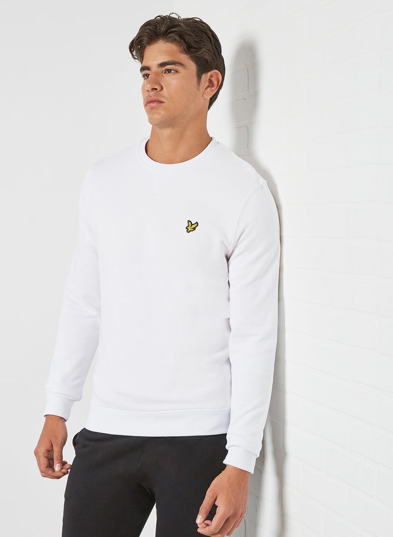 Lyle & Scott - Embroidered Logo Sweatshirt White - Image 1