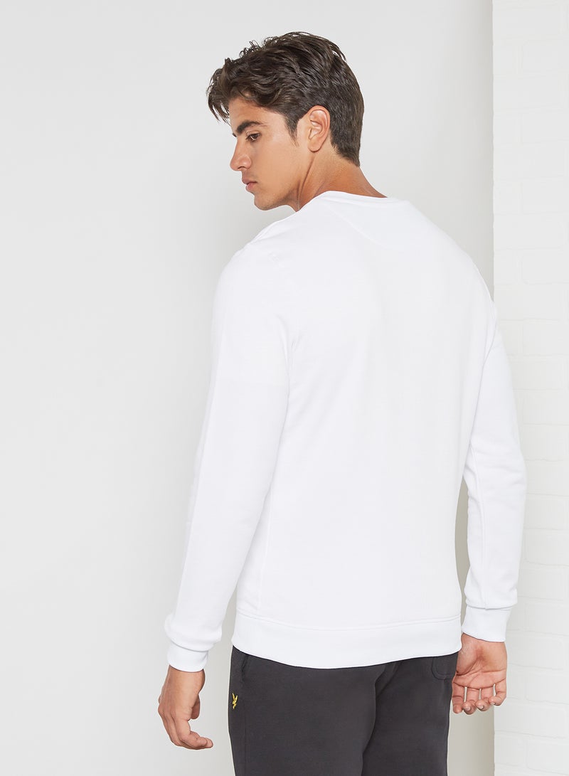 Lyle & Scott - Embroidered Logo Sweatshirt White - Image 1