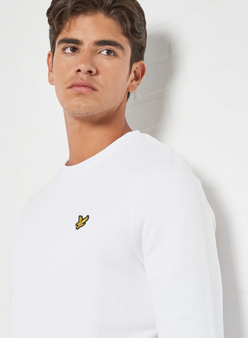Lyle & Scott - Embroidered Logo Sweatshirt White - Image 1