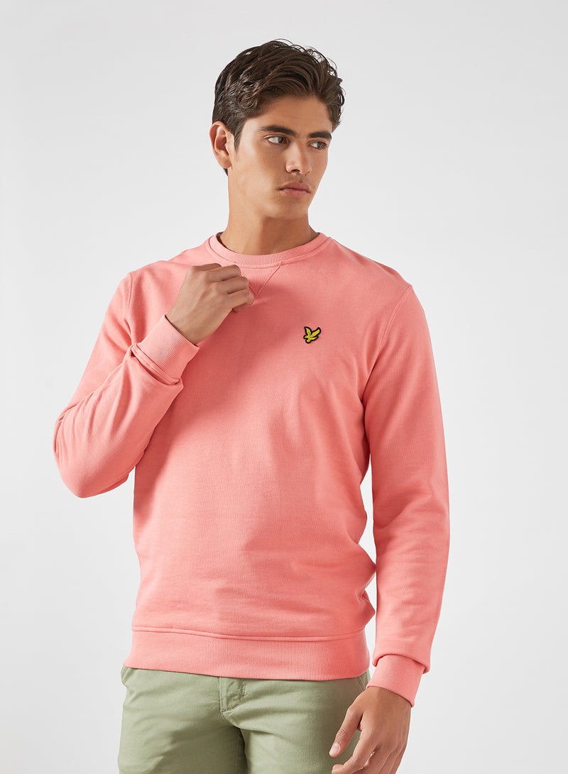Lyle & Scott - Basic Crew Neck Sweatshirt Punch Pink - Image 1