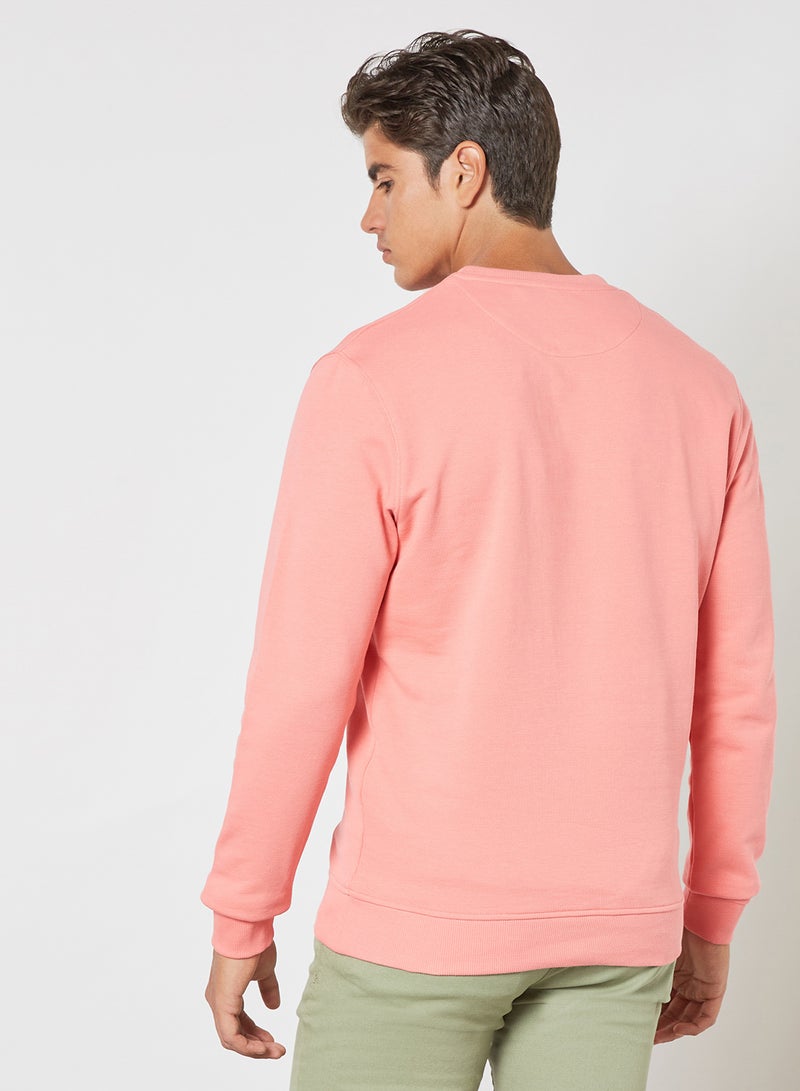 Lyle & Scott - Basic Crew Neck Sweatshirt Punch Pink - Image 1