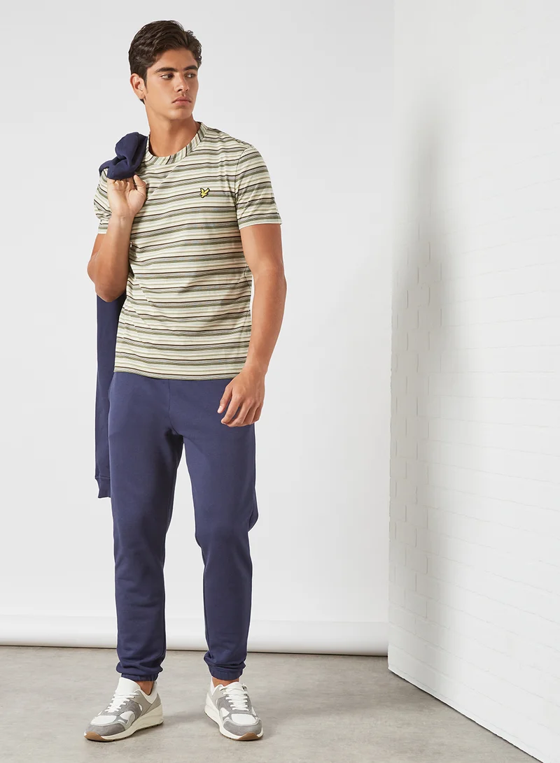 Lyle & Scott Multi Stripe T-Shirt Moss