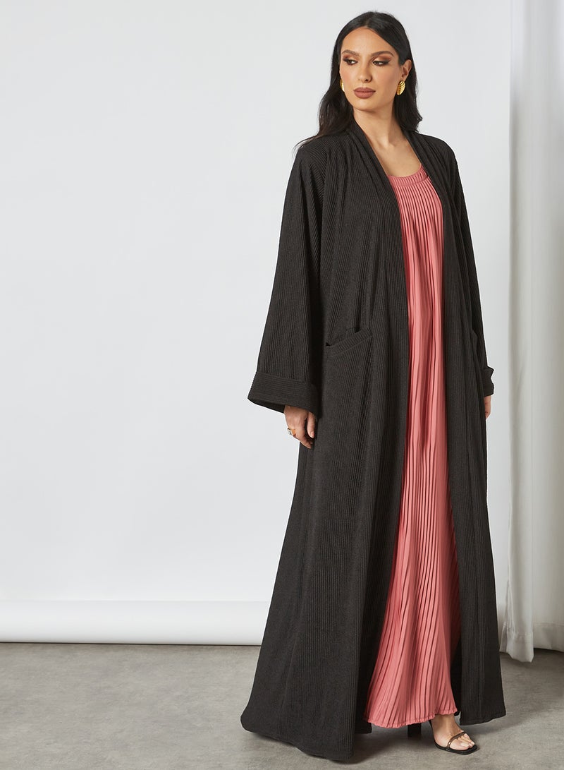 NUKHBAA - Stylish Scoop Neck Sleeveless Maxi Dress Pink - Image 1