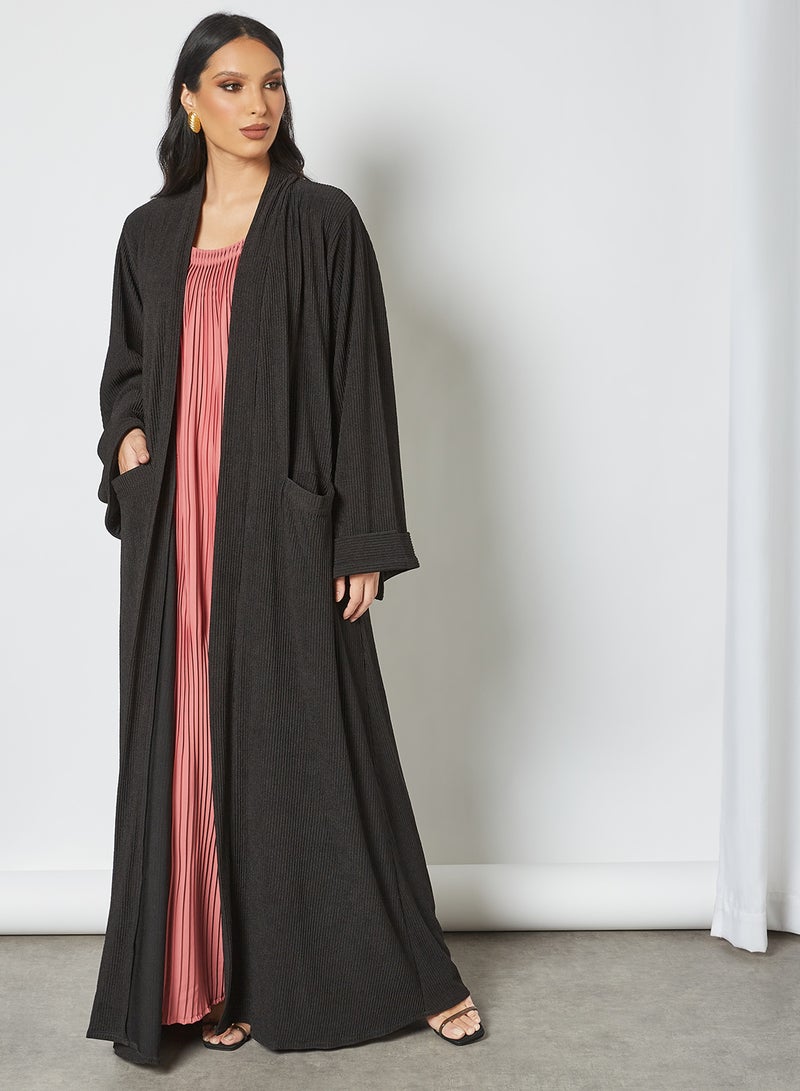 NUKHBAA - Stylish Scoop Neck Sleeveless Maxi Dress Pink - Image 1