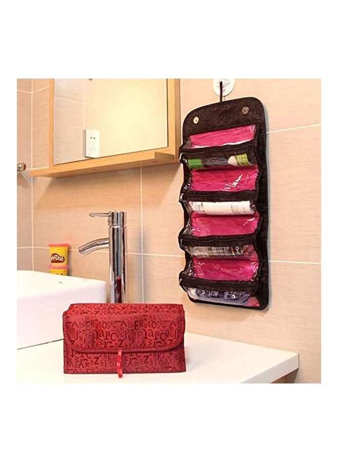 حقيبة مستحضرات تجميل للسفر مكونة من 4 فتحات أسود - Image 5