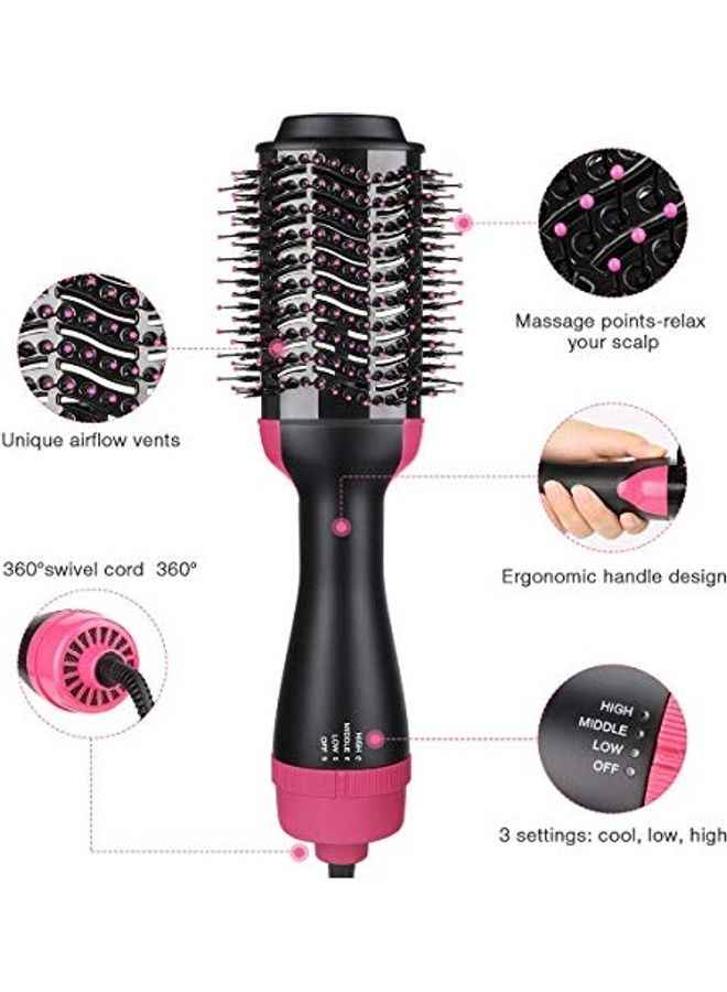 3-in-1 Hot Air Brush Black/Pink