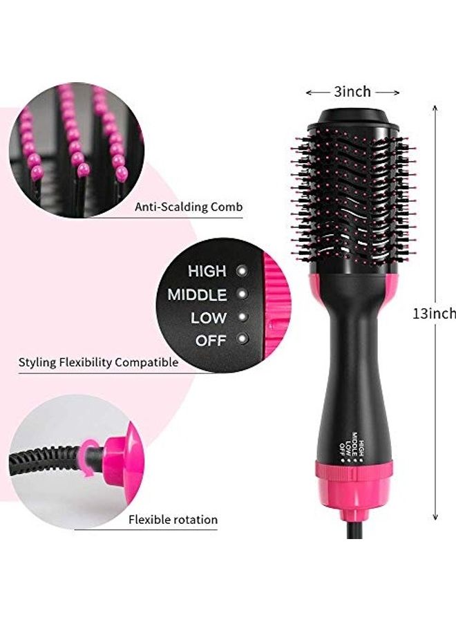 3-in-1 Hot Air Brush Black/Pink