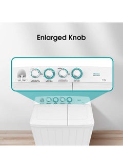 Hisense Twin Tub Washing Machine 220 W XPB140-SXC14 White/Grey  - Image 4