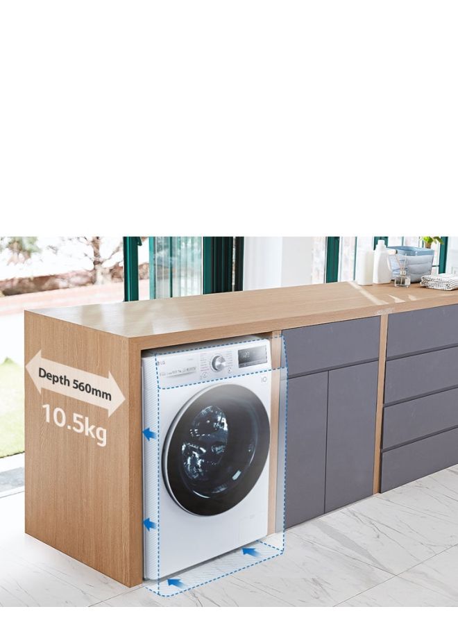 LG - Front Load Washing Machine 9Kg With 6Kg Dryer WSV0906WH White - Image 1