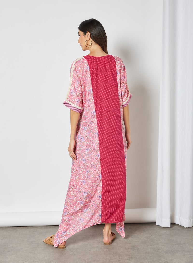Sara Arabia - Printed Stylish Jalabiya Multicolour - Image 1