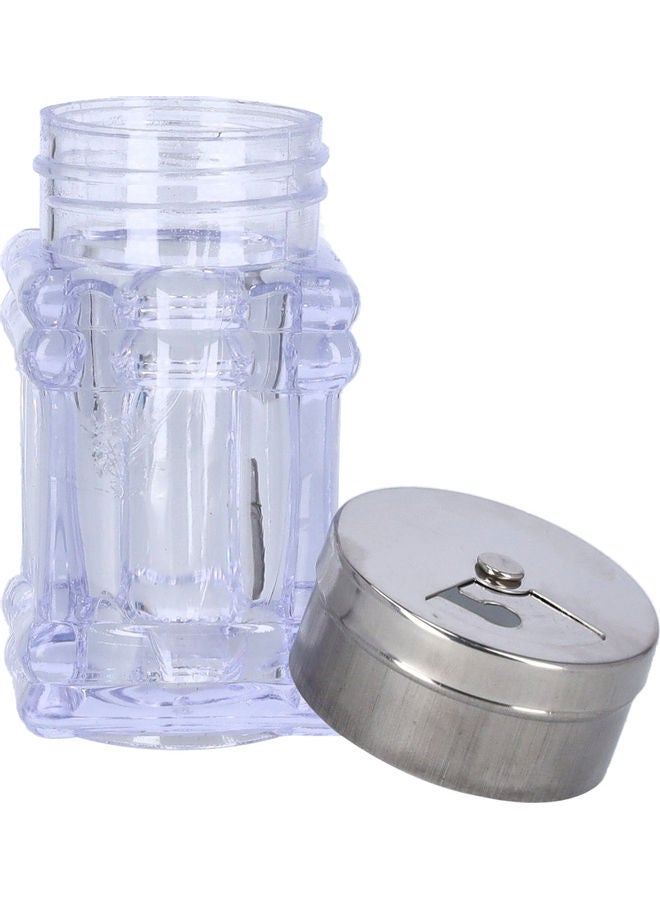 DELCASA Salt Shaker Clear/Silver 9cm  - Image 1